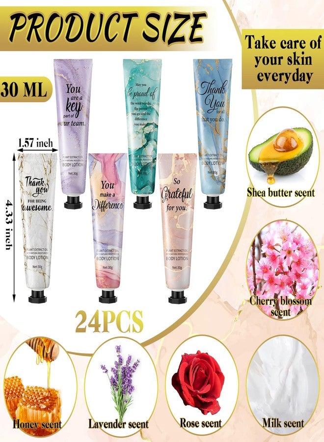 Siifert 24pcs Mini Body Lotion Bulk Employee Appreciation Gifts for Coworker Teachers Valentines Day Inspirational Travel Size Dry Skin Hand Cream Lotion for Staff Team Women Men - Image 4